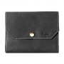 Blague  tabac lgante en cuir souple noir