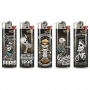 5 Briquets Bic Maxi  pierre Rider Skull