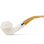 Pipe Ecume de Mer Bulldog Cintre Ajoure Orange et Blanc
