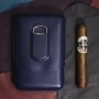 Photo #3 de Etui 5 Cigares S.T. Dupont en Cuir Bleu