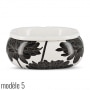Photo #8 de Cendrier cramique Ovale XXL Floral Noir et Blanc
