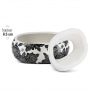 Photo #2 de Cendrier cramique Ovale XXL Floral Noir et Blanc