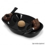 Photo #3 de Cendrier pipe Double Noir Brillant