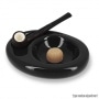 Photo #3 de Cendrier 1 pipe Cramique Chacom Noir Brillant