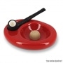 Photo #3 de Cendrier 1 pipe Cramique Chacom Rouge