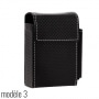 Photo #6 de Etui paquet cigarette et briquet simili cuir Noir