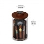 Photo #3 de Jarre  cigares Cylindrique en Verre Acacia