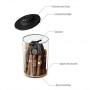 Photo #2 de Jarre  cigares Cylindrique en Verre Noire