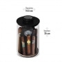 Photo #3 de Jarre  cigares Cylindrique en Verre Noire