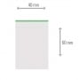 Photo #2 de Lot de 100 sachets Zip 40 x 60 mm Liser Vert