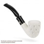 Photo #3 de Pipe Ecume de Mer Art et Volutes Ajour�e Courb�e Sifflet Noir