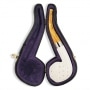 Photo #4 de Pipe Ecume de Mer Bulldog Cintre Ajoure Orange et Blanc