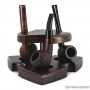 Photo #2 de Porte Pipes en bois marron 3 pipes