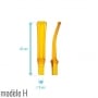 Photo #9 de Tuyau Pipe Acrylique Orange Transparent