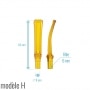 Photo #9 de Tuyau Pipe Acrylique Orange Transparent